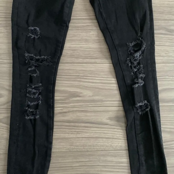 Zara distressed skinny jeans Sz 2 - Picture 3 of 9